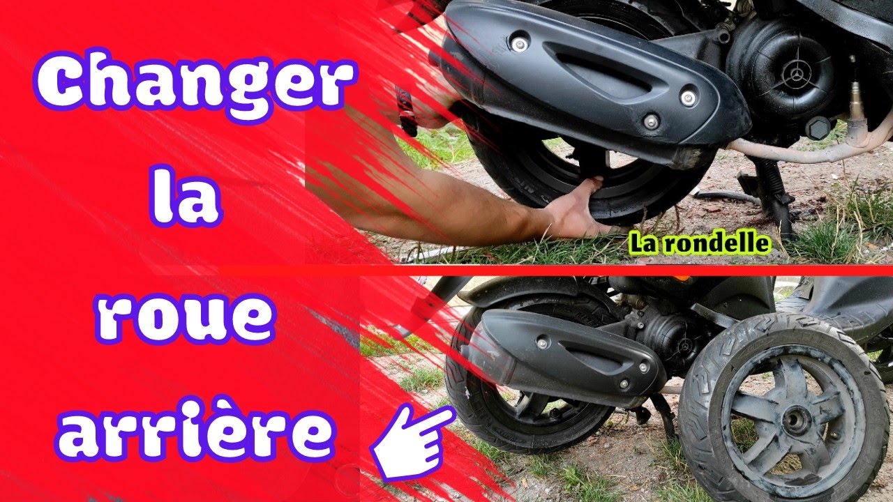 🔥 TUTO 🔥N¹²¹🔥COMMENT CHANGER LA ROUE ARRIÈRE DE SCOOTER