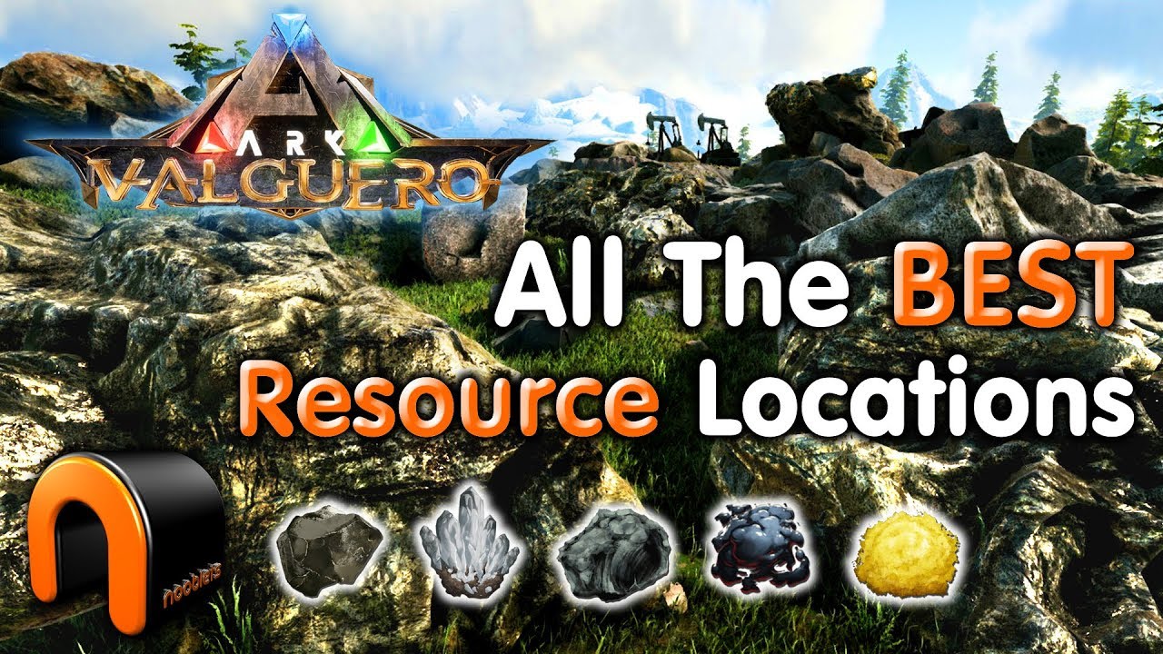 ARK VALGUERO Best Resource Farm Locations - Metal, Crystal, Obsidian, Oil, Sulfur