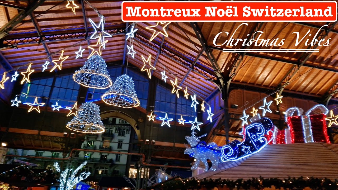 Montreux Christmas Market, Switzerland | Montreux Noël 2022 | 4K 60fps Video