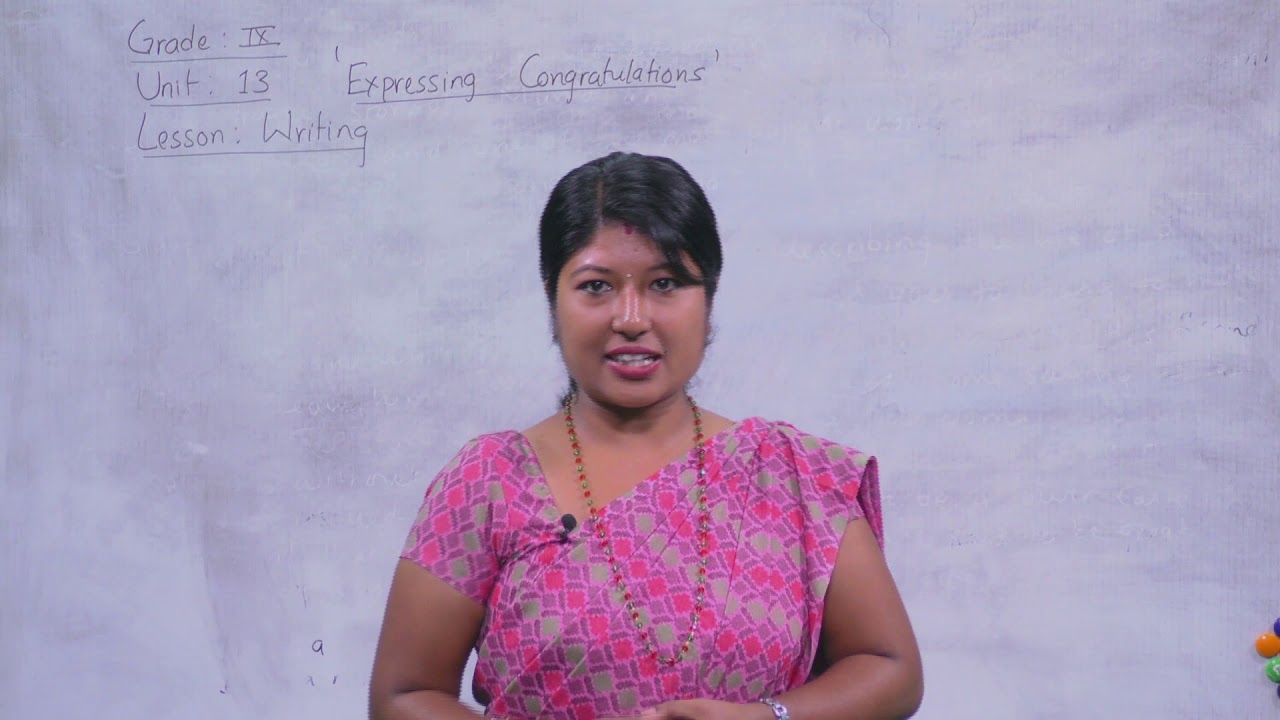 63 English  Unit 13 Expressing congratulations Writing