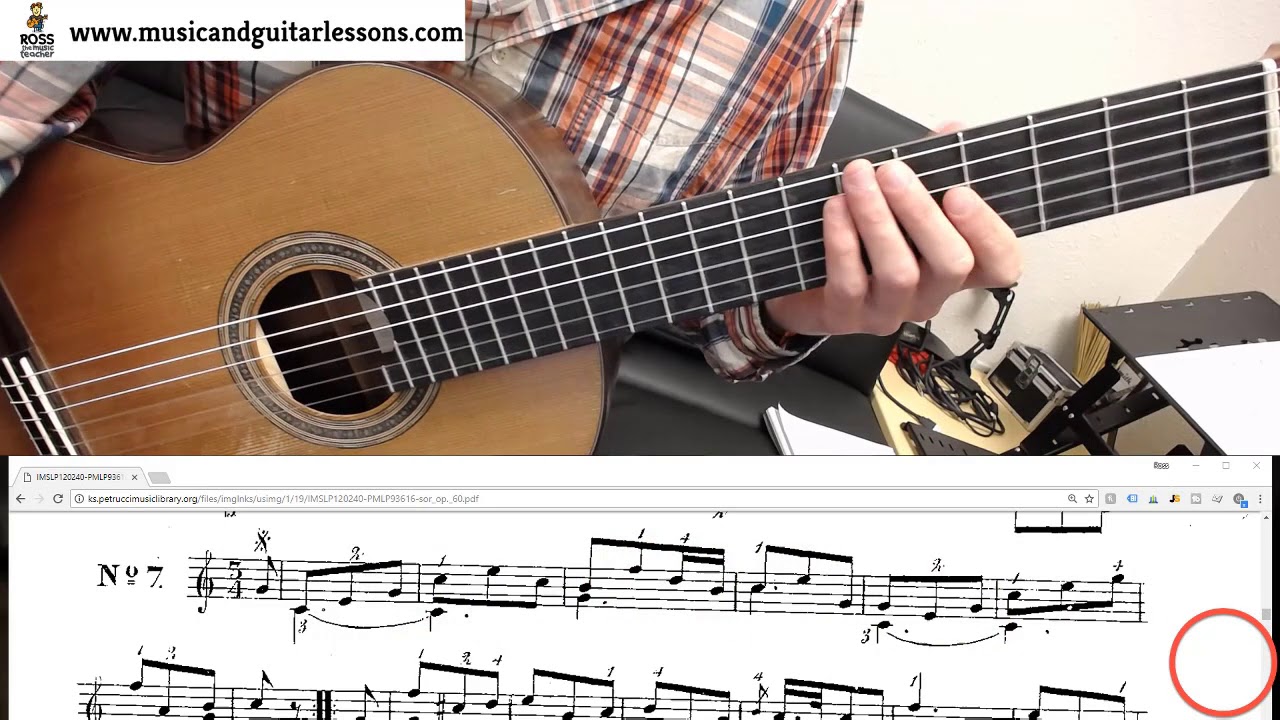 Fernando Sor Op 60 No 7 Classical Guitar Lesson