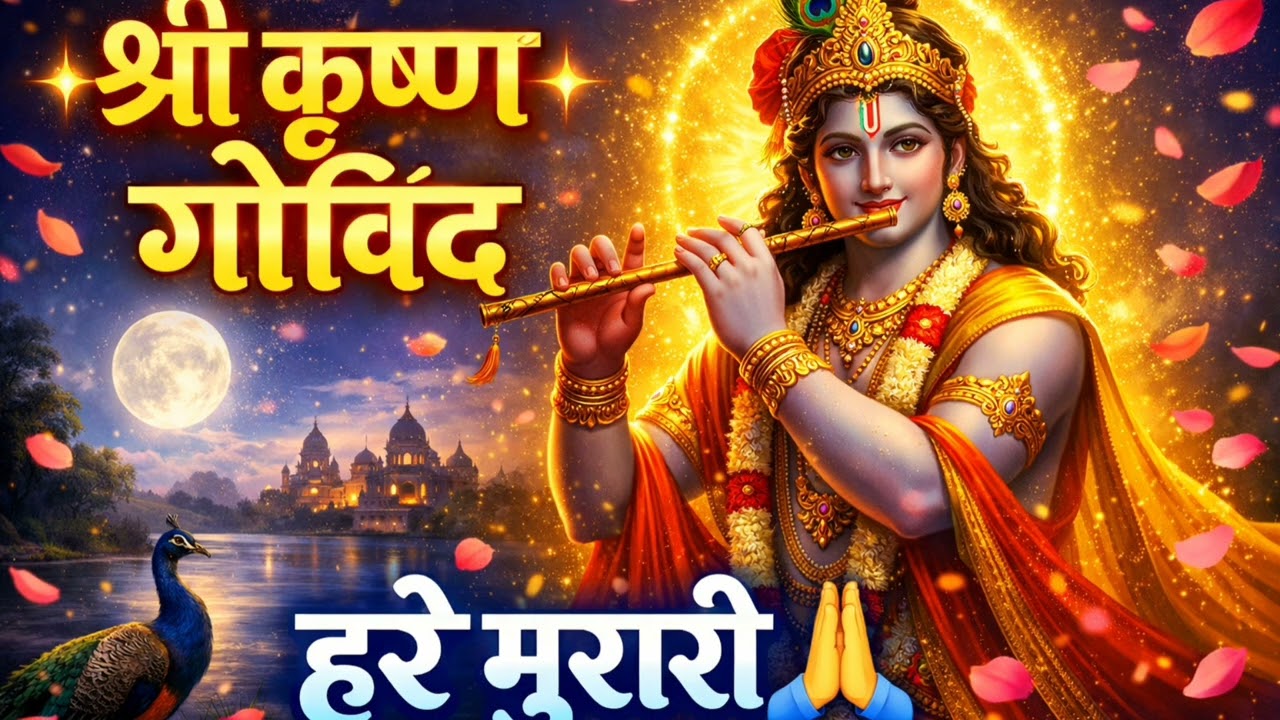 श्री कृष्ण गोविंद हरे मुरारी 🙏 | Beautiful Krishna Bhajan 2026 | Latest Devotional Song Bhakti Music