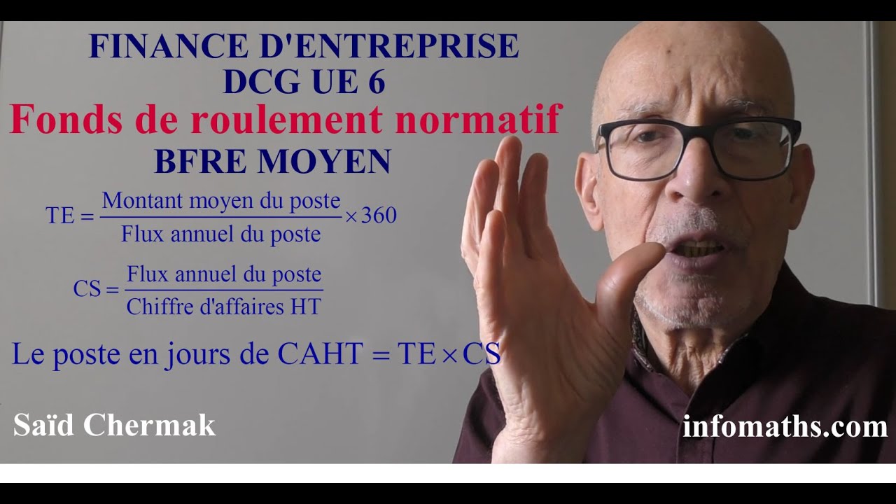 DCG UE 6. FINANCE D'ENTREPRISE. FONDS DE ROULEMENT NORMATIF