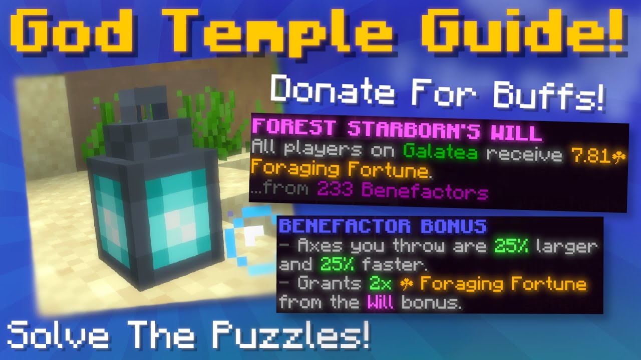Skyblock God Temples Full Guide! Unlock Buffs! Puzzle Solution + More! (Hypixel Skyblock)