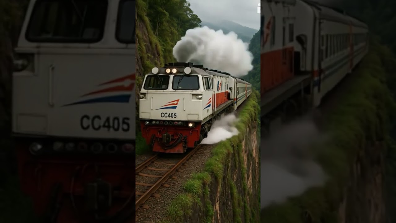 Ngeri banget sampe keluar asap 🔥🔥🔥‼️‼️‼️ #keretaapi #railway #fypシ゚viral #shortvideo #kereta