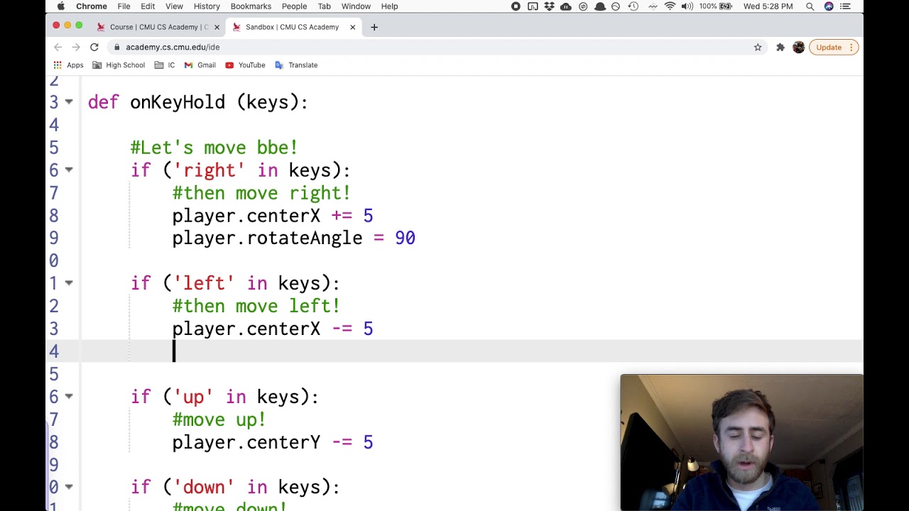 OnKeyHold example - CMU CS Academy 5.2.1