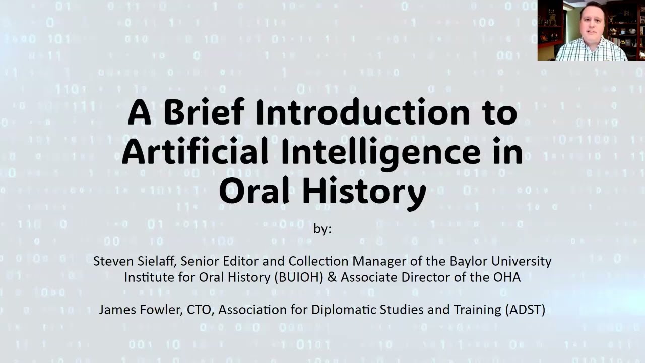A Brief Introduction to Artificial Intelligence for Oral Historians