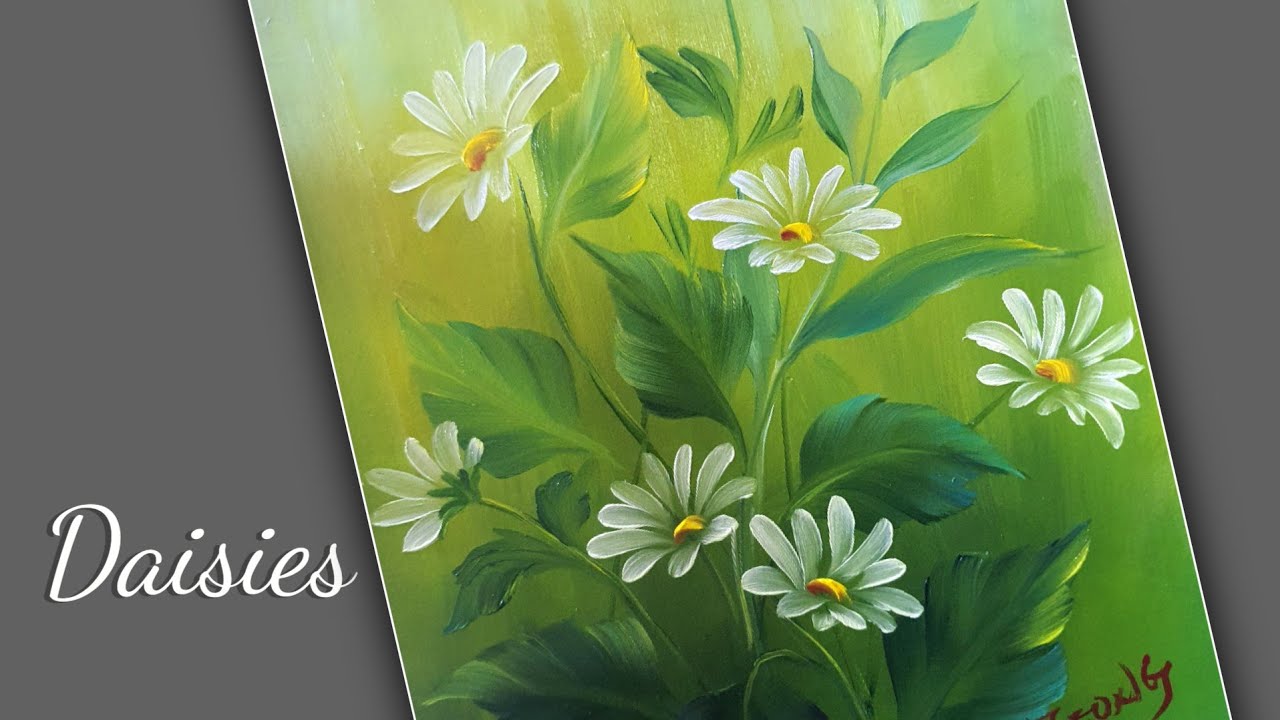 데이지 꽃 그리기 / How to paint daisy / oil painting flowers / easy painting tutorial