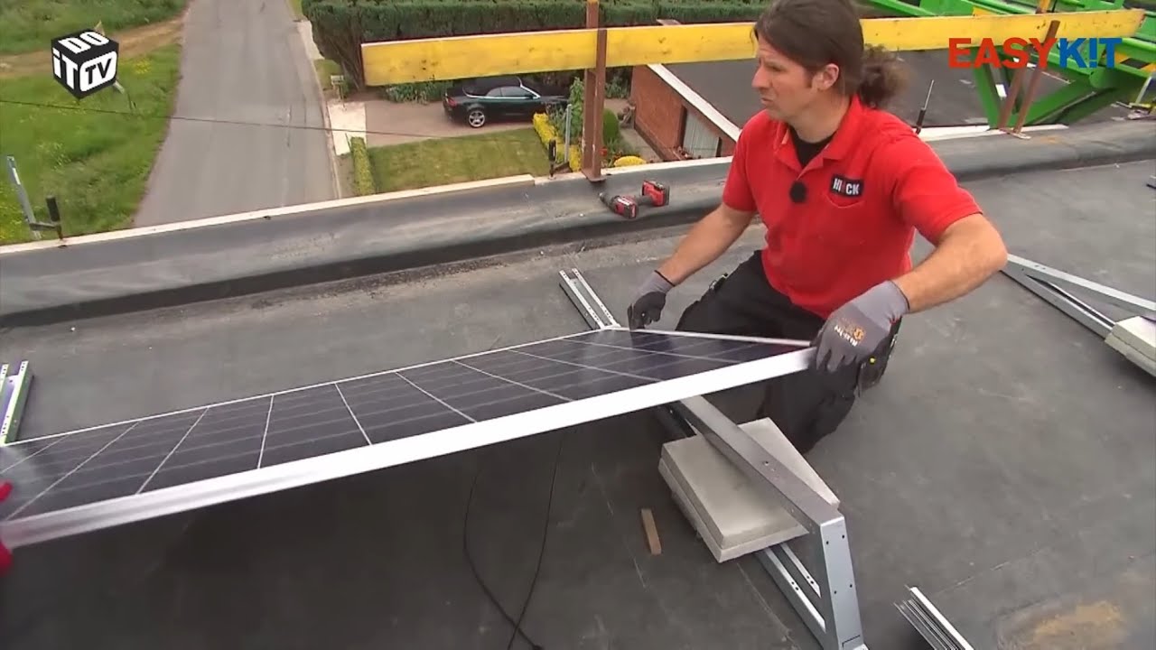 DIY: Zelf je zonnepanelen plaatsen (plat dak) met Easykit