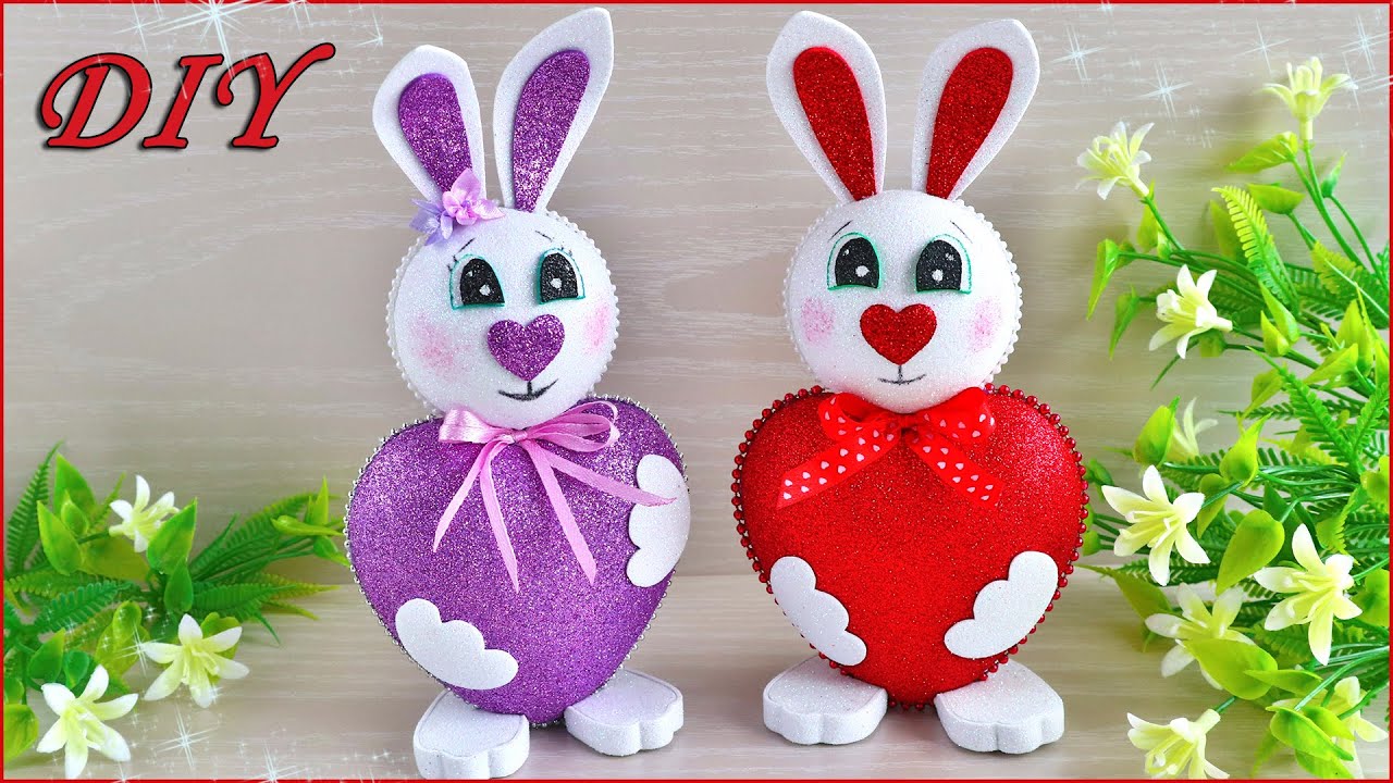 💕 Пасхальный КРОЛИК🐰 ЗАЙКА с СЕРДЕЧКОМ 💕  St. Valentine's Day