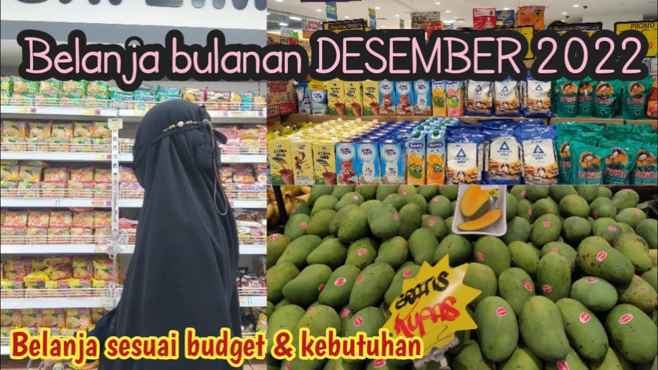 Belanja bulanan DESEMBER 2022 #groceryshopping #groceriesshopping #belanjabulananhemat #vlogbelanja