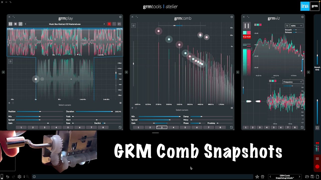 GRM Tools Atelier Comb module &mdash; Quick Reference | 8 Snapshots Demo