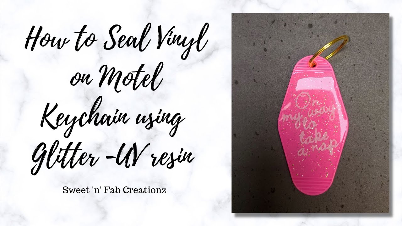 How to Seal Vinyl on DIY Cricut Designed Motel Keychain