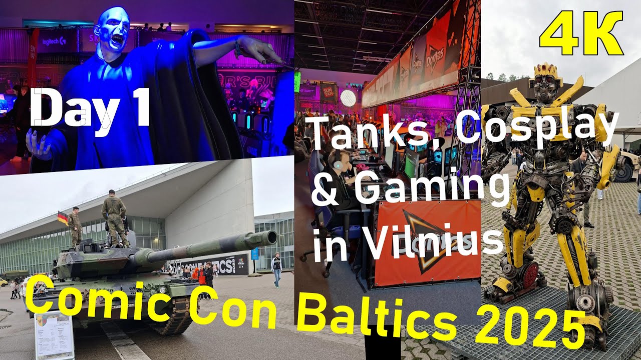 Comic Con Baltics 2025 – Day 1 Highlights: Tanks, Cosplay & Gaming in Vilnius