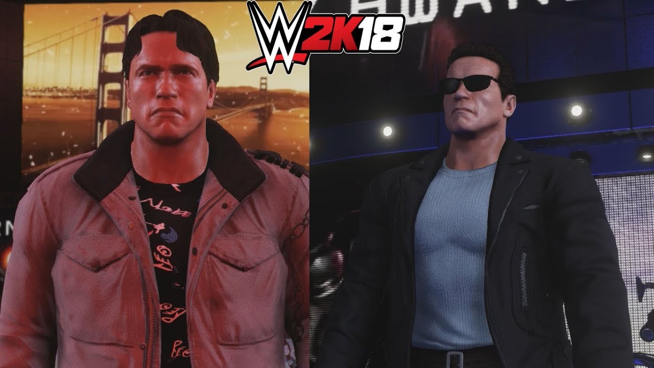 WWE 2K18 : Arnold Schwarzenegger (Terminator T1 & T2) Entrance, Finisher, Signature & Victory Motion