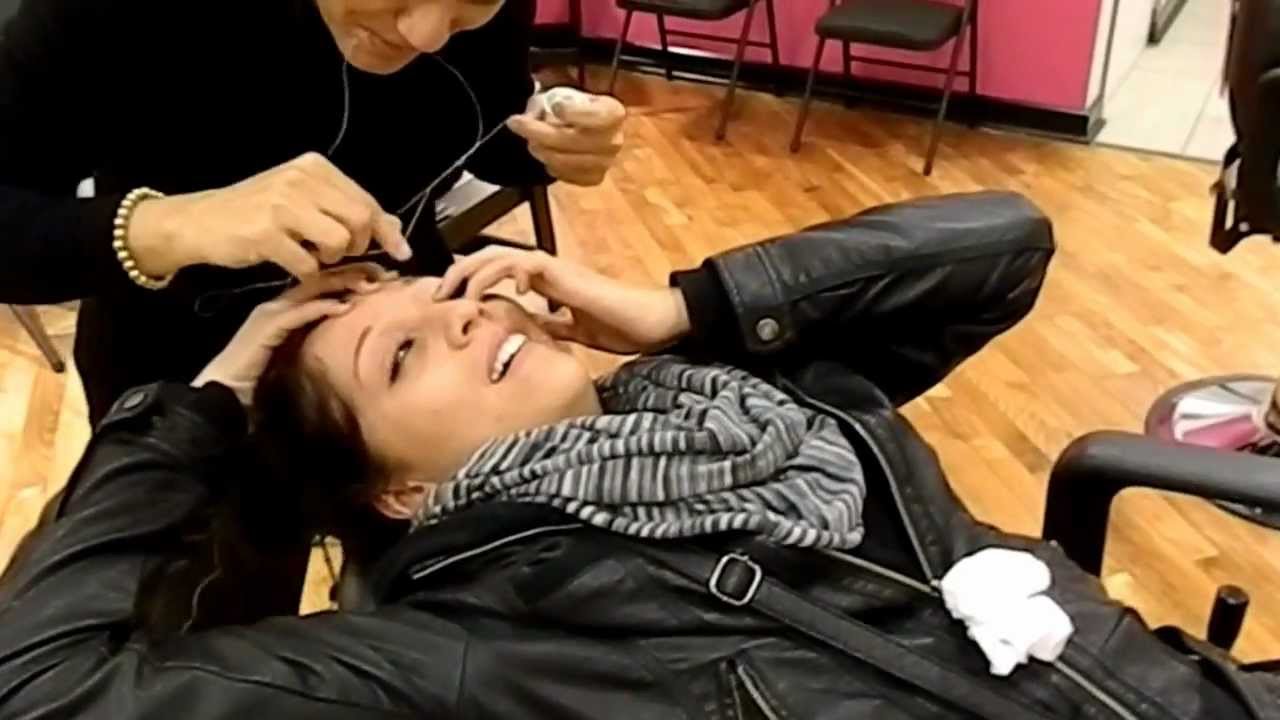 Brianna gets her eyebrows threaded for the first time.