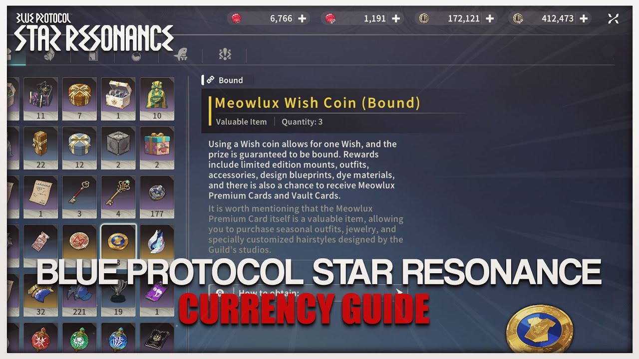 Blue Protocol Star Resonance: Currency Guide & How To Obtain Them