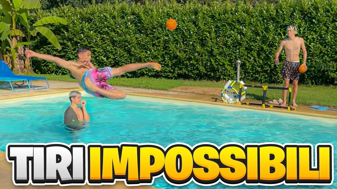 Torneo di TIRI *IMPOSSIBILI* al VOLO in PISCINA in Villa The Booyz!!😂 Epico
