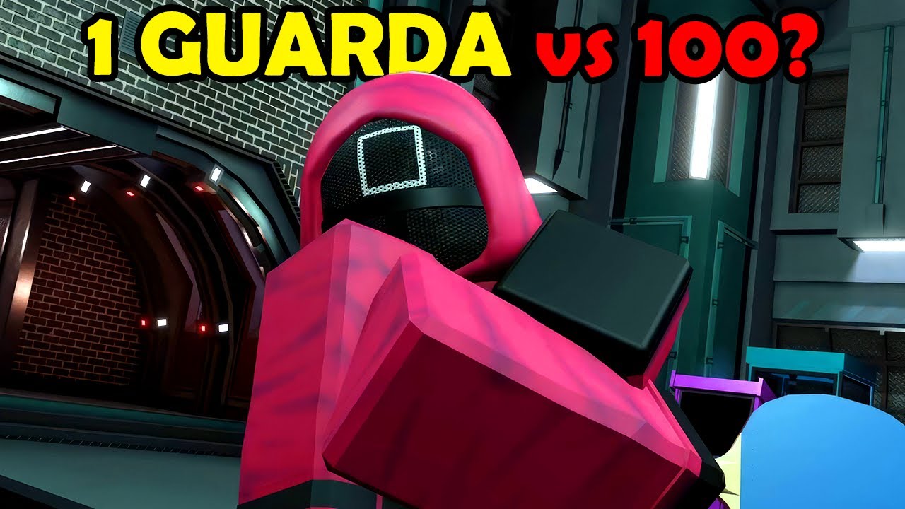 FUI o ÚNICO GUARDA da REBELIÃO contra 100 JOGADORES SERVIDOR no INK GAME! Squid Game Roblox