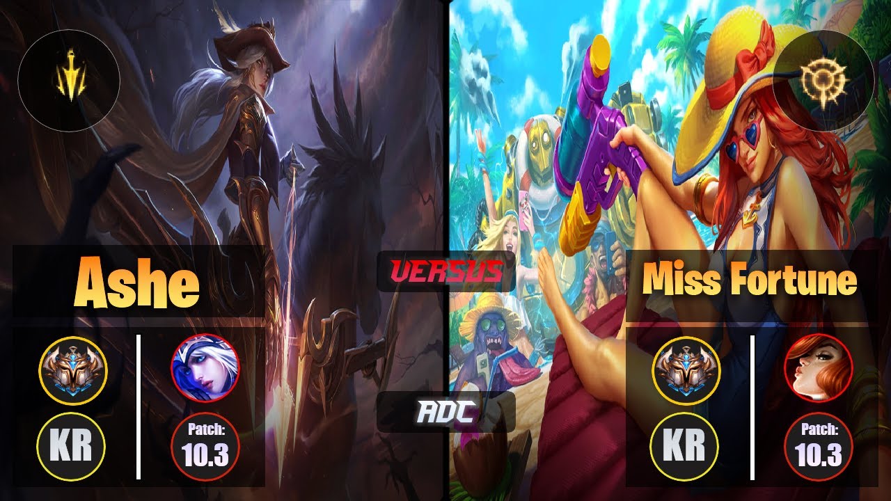 Challenger ASHE [Lethal Tempo] (ADC) VS  MISS FORTUNE - Challenger KR Patch 10.3