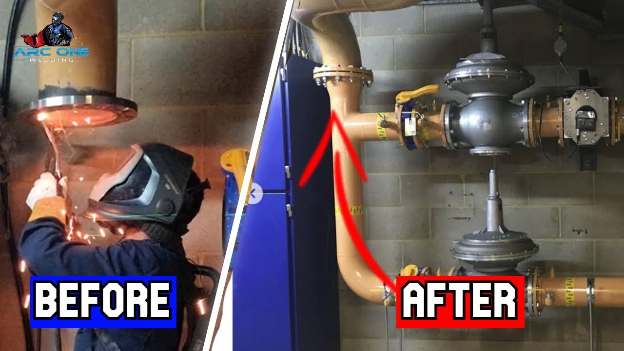 Welding Gas Pipes On Site