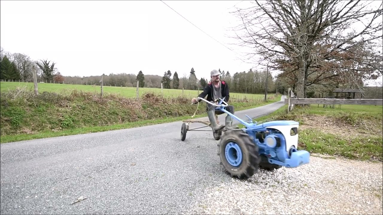 Motoculteur Staub ppx s6. Test grande vitesse sur route
