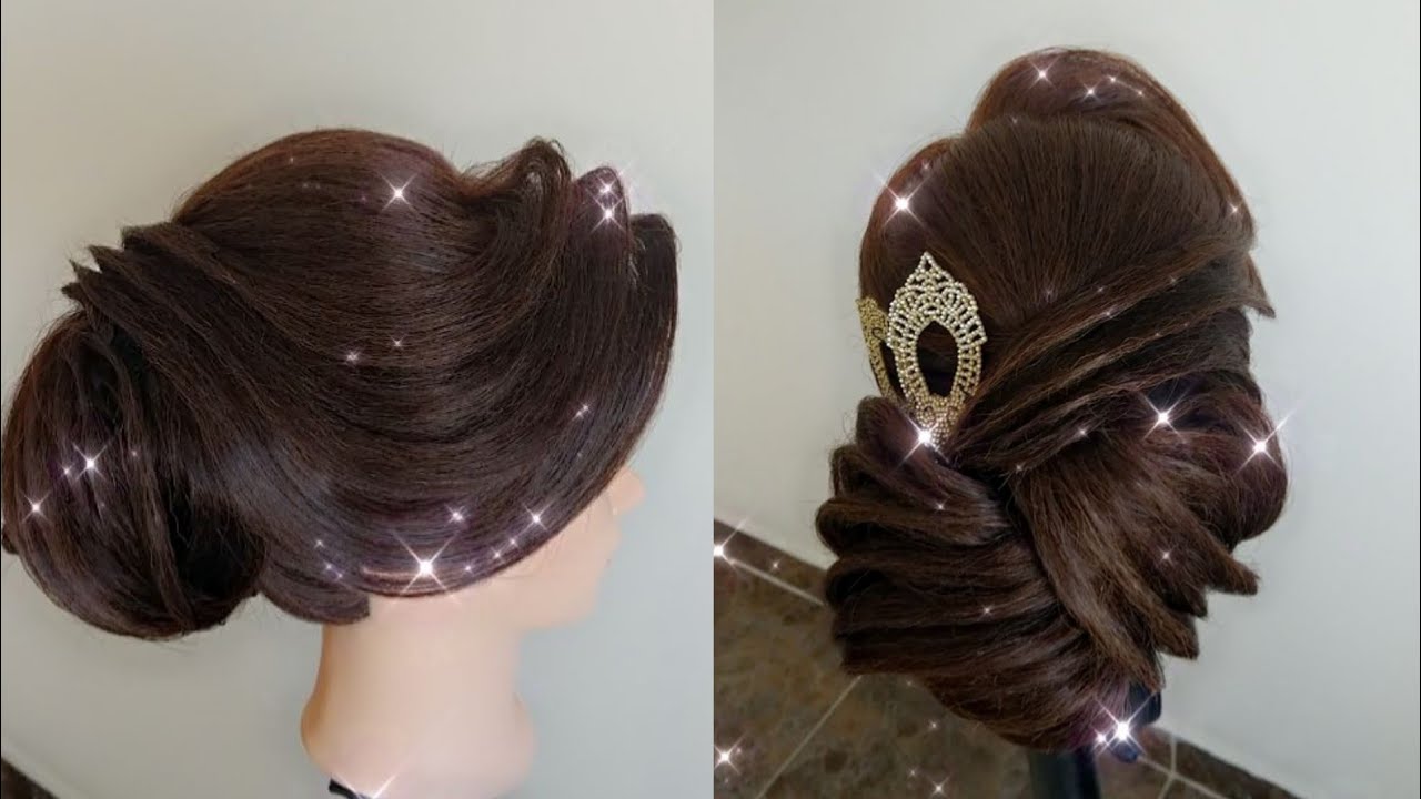 خطوات تسريحة عروس رفع كتير حلوة وفخمة خطوة بخطوة مع الشرح 😍😍 تعلم تساريح الشعر 😍😍