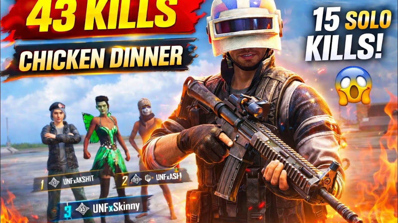 BGIS 2026 In-Game Qualifiers 🔥 43 KILLS CHICKEN DINNER 🐔 | SOLO 15 KILLS 😱 | 
