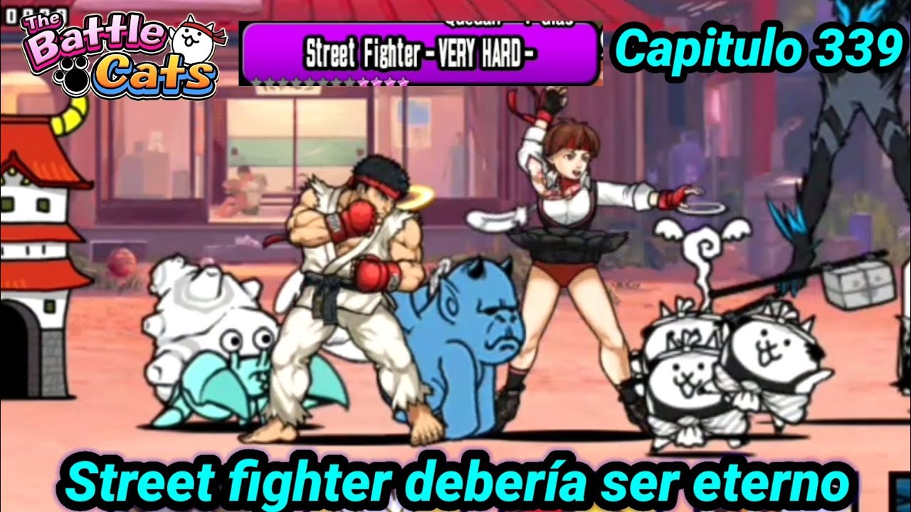 Street Fighter -Very Hard- Completo | Sakura no te había visto bien xd | The battle Cats Cap 339 