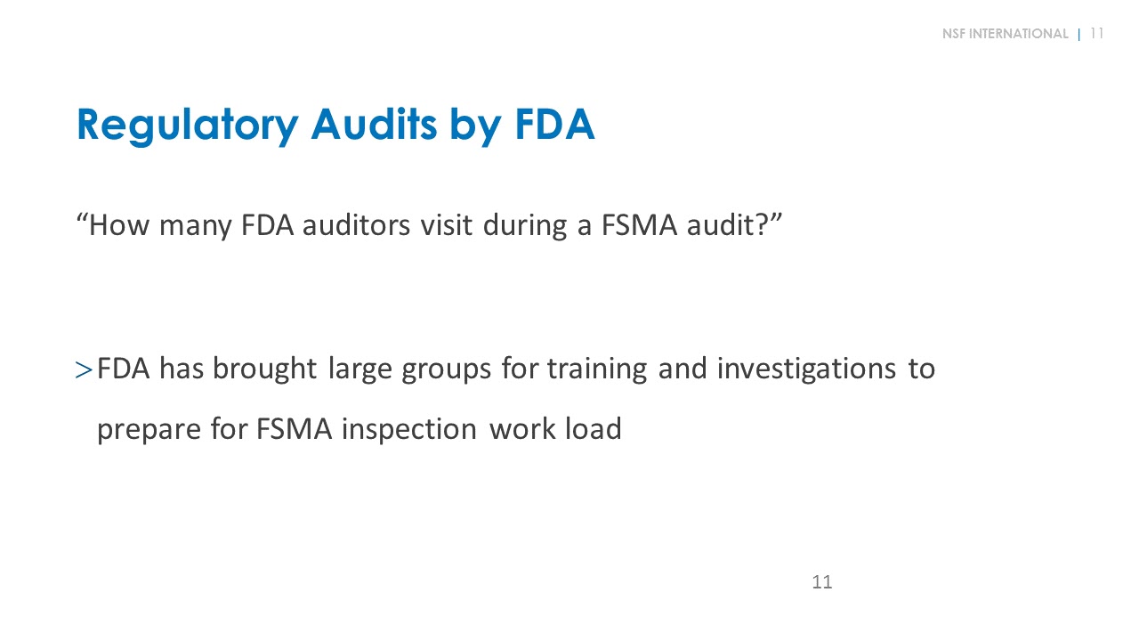 FSMA and Import Supplier Certification Webinar | NSF International