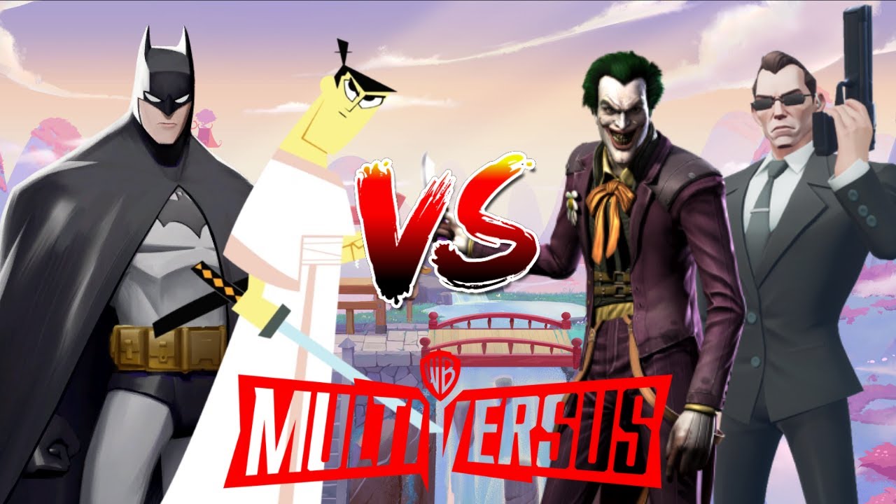 Samurai Jack and Batman VS The Joker and Agent Smith - MultiVersus GamePlay (5 Points Playthrough)
