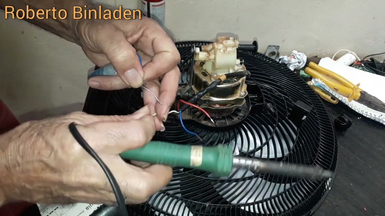Ventilador Ventisol 3 velocidades de coluna, fios da chave soltos.