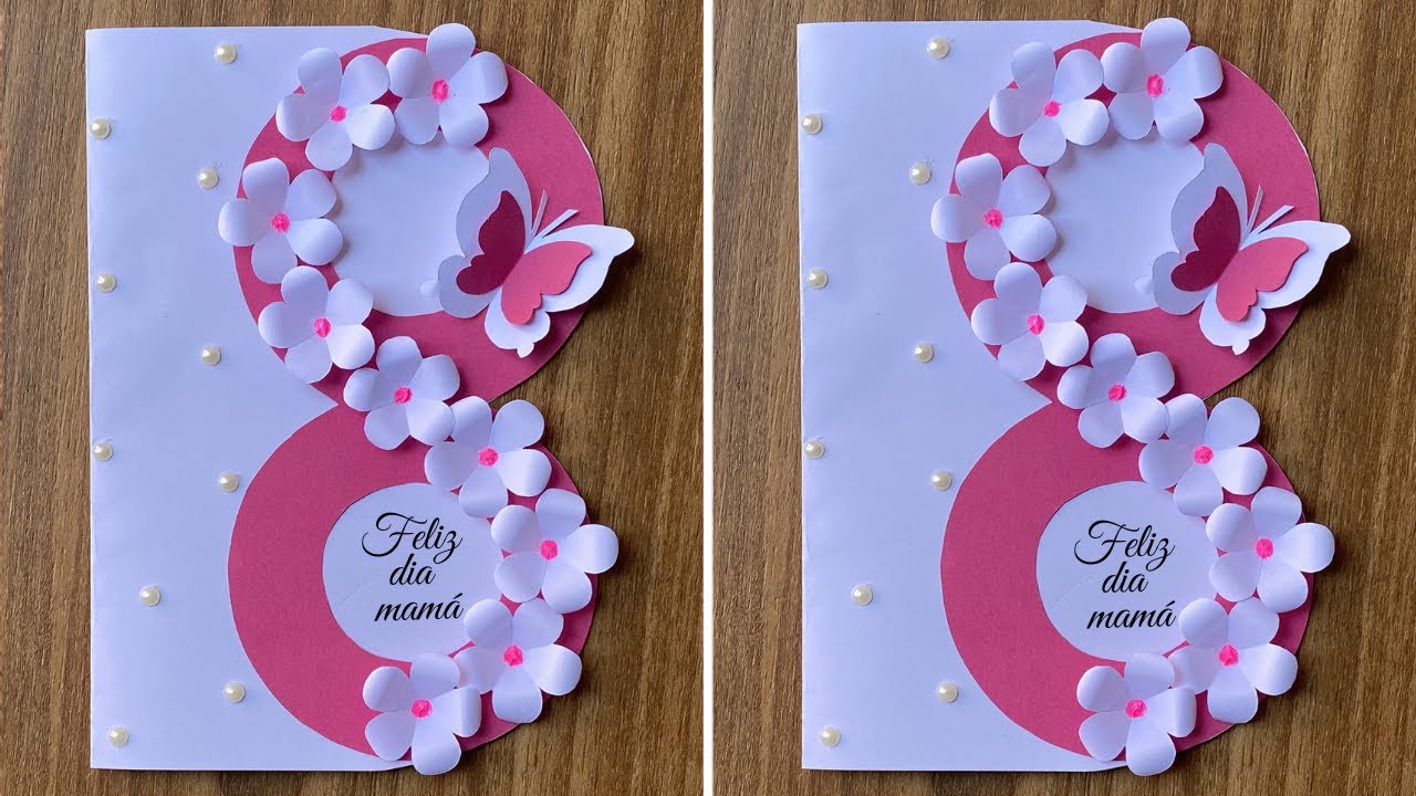 Tarjeta Creativa para el 8 de Marzo y Mother’s Day 🌸 Idea Fácil para Mamá