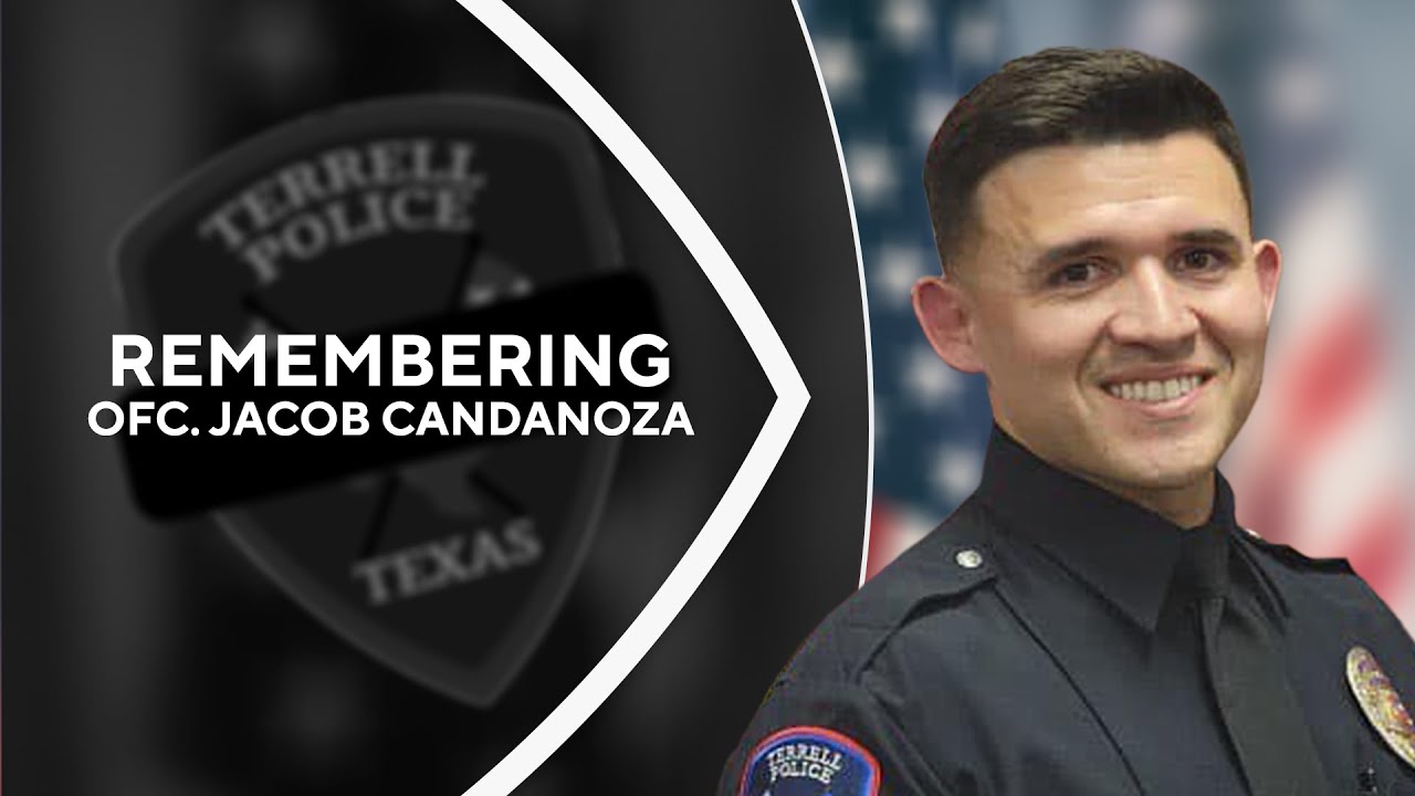 Funeral services for fallen Terrell police officer Jacob Candanoza.