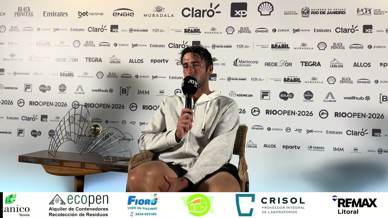 CONFERENCIA DE PRENSA DEL CAMPE&Oacute;N DEL RIO OPEN 2026, TOM&Aacute;S ETCHEVERRY 