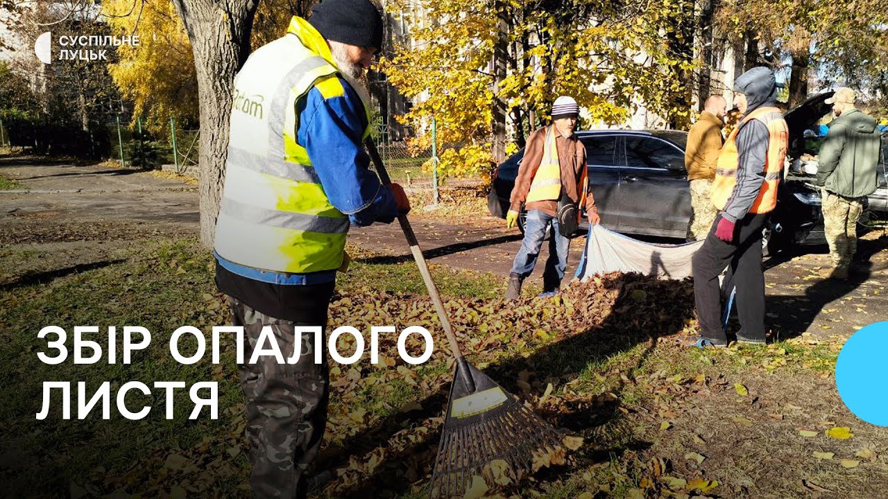 Як комунальники утилізовують опале листя у Луцьку
