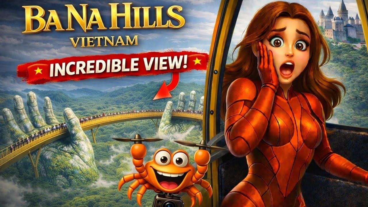 Ba Na Hills 🌉🚠 Sun World 🌞  From the World’s Longest Cable Car to Giant Stone Hands🤲🇻🇳