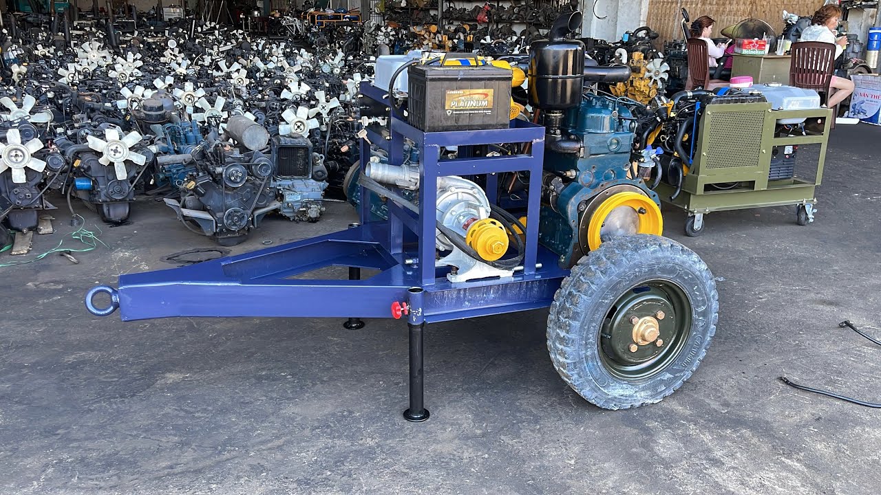 Bộ Bơm Văn Thể 5 Động Cơ Kubota 1115 Rơ Móc Kéo Sản Xuất Tại Nông Cơ Nguyễn Văn Châu 