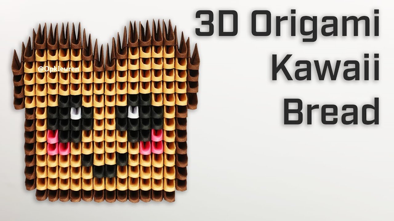 Kawaii Bread - 3D Modular Origami [ How to Make - Showcase ]