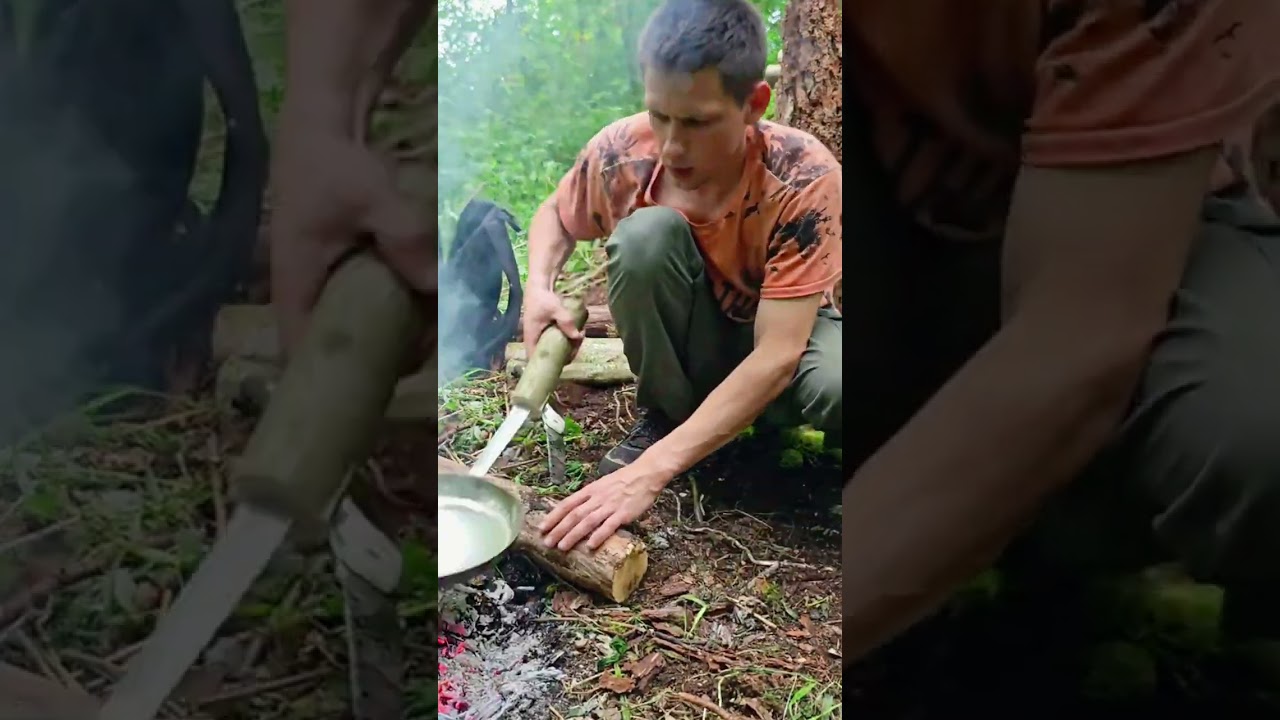 ASMR BUILD A WARM LOG CABIN IN 24 HOURS - Survival Bushcraft.