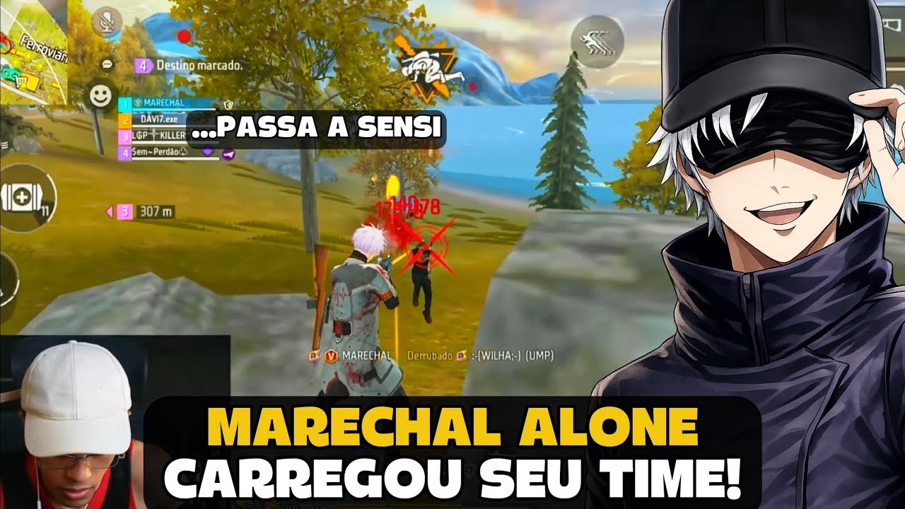 MARECHAL CARREGOU OS ALEATORIOS NA RANK E LIMPOU O MAPA! FREE FIRE - MARECHAL HIGHLIGHTS
