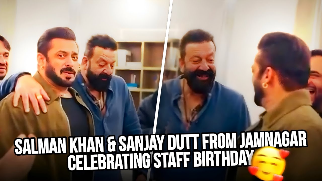 Latest Video Of Salman Khan & Sanjay Dutt From Jamnagar Celebrating Staff Birthday 🎂