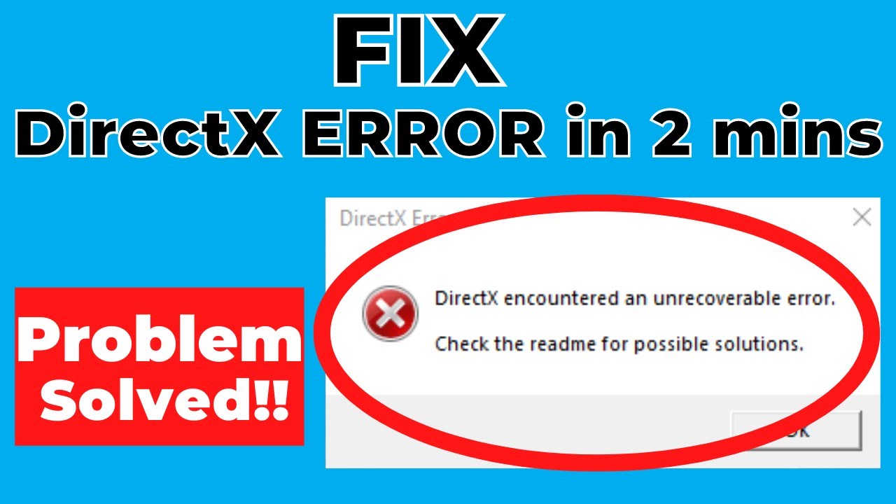 В DirectX возникла неустранимая ошибка [РЕШЕНО]