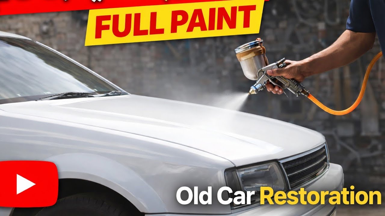 Old Car Restoration | Full Car Paint Process | Complete Car Repainting