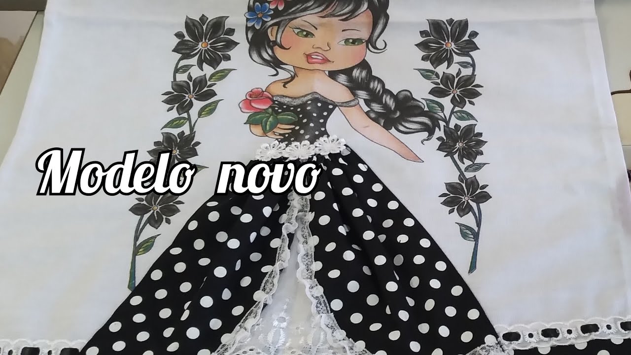 COMO FAZER SAINHA DE BONECA NOVO MODELO  EM PANO DE PRATO  PASSO A PASSO A PASSO A PASSO