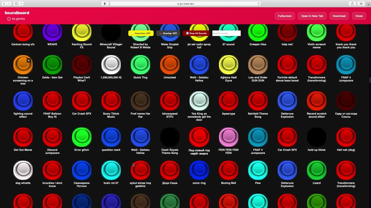 Playing soundboards...