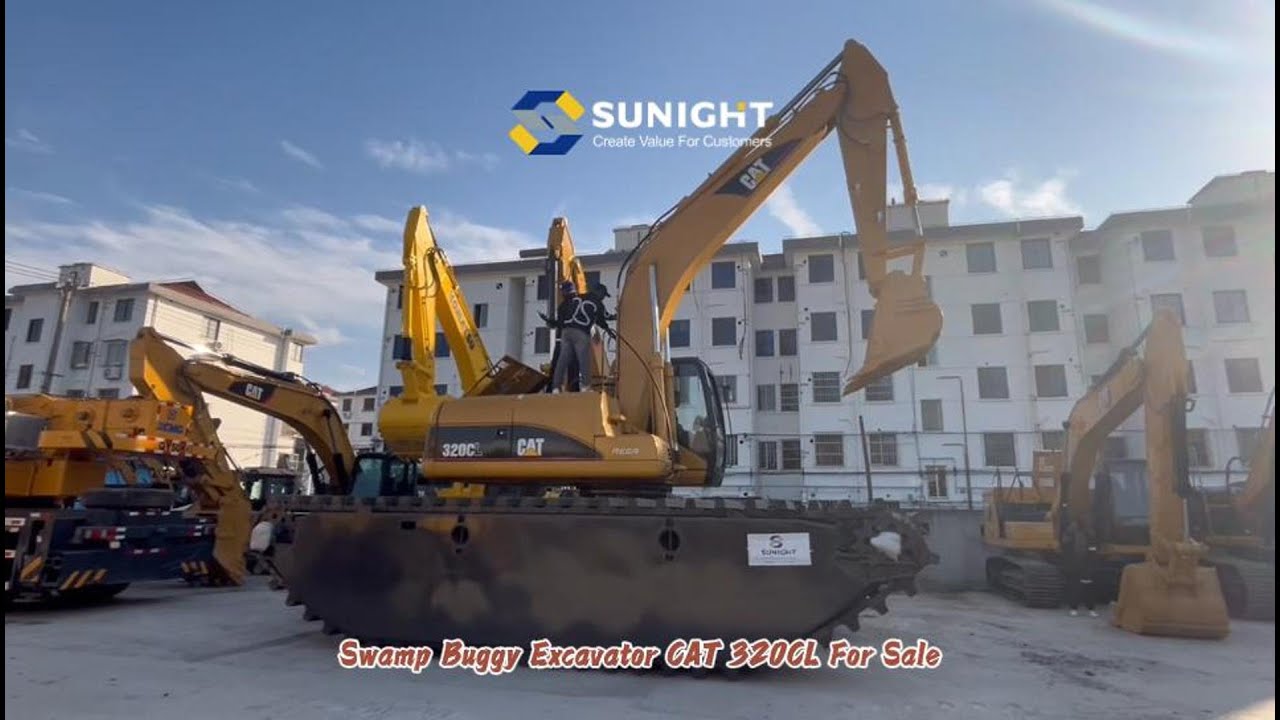 Amphibious Excavator Caterpillar Swamp Buggy 320CL Ready for Sale to Nigeria #amphibiousexcavator