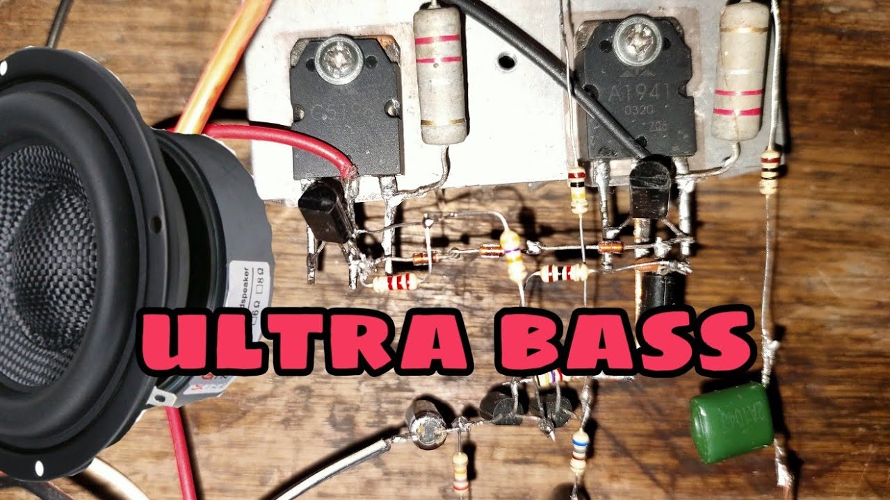 class ab audio amplifier ultra bass using C5198 A1941 power amp