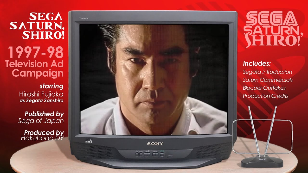 SEGA SATURN, SHIRO! - 1997-98 TV AD CAMPAIGN - Starring Hiroshi Fujioka