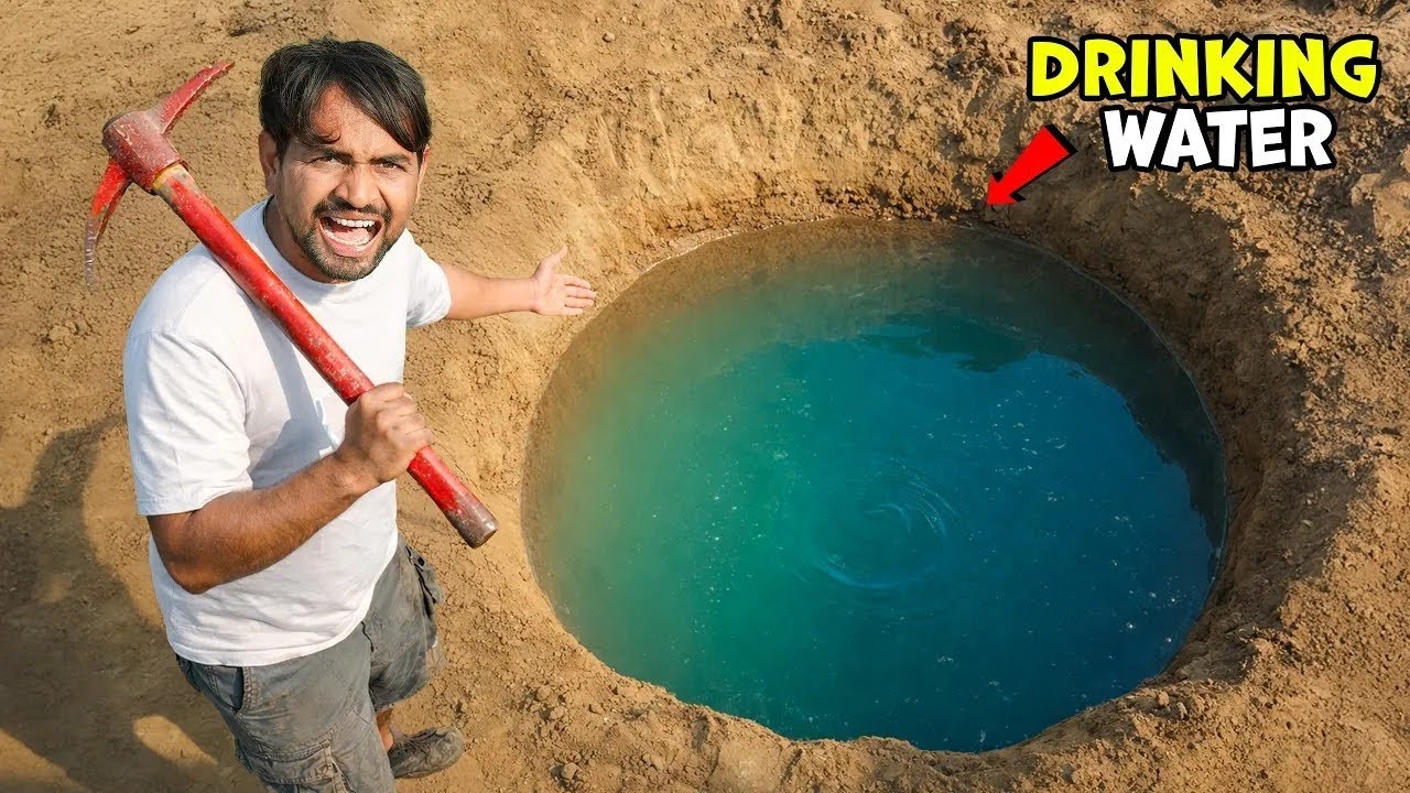 Dig Well And Drink Water Challenge 😱 - कुआँ खोद के पानी पियो | Dare 1